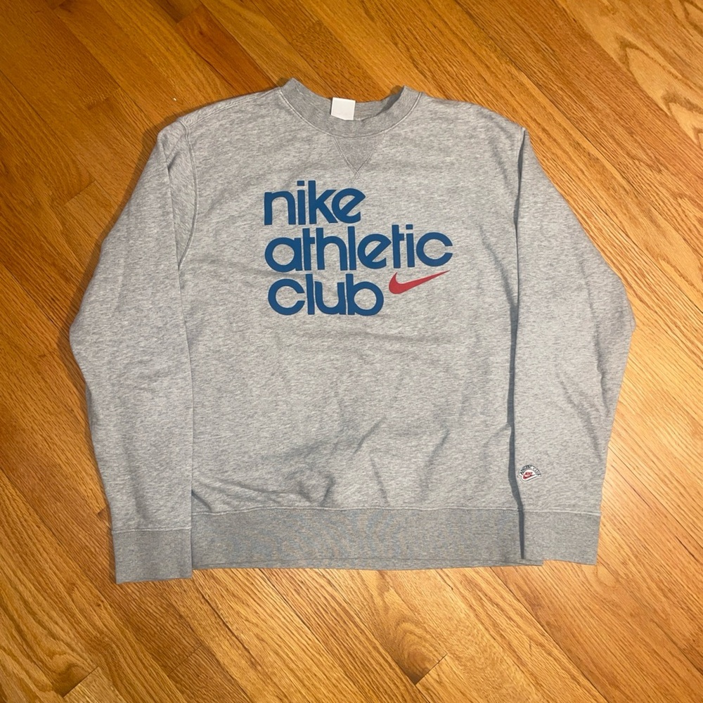 Nike Athletic Club Gray Crewneck Sweater
